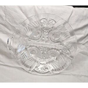 Vtg Indiana Glass Killarney Glass Divided Relish Candy Nut Dish Bowl Depression